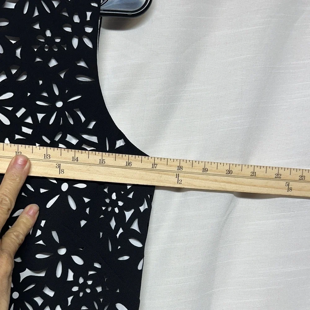 Calvin Klein Black Floral Cutout Mini Dress - Picture 4 of 11